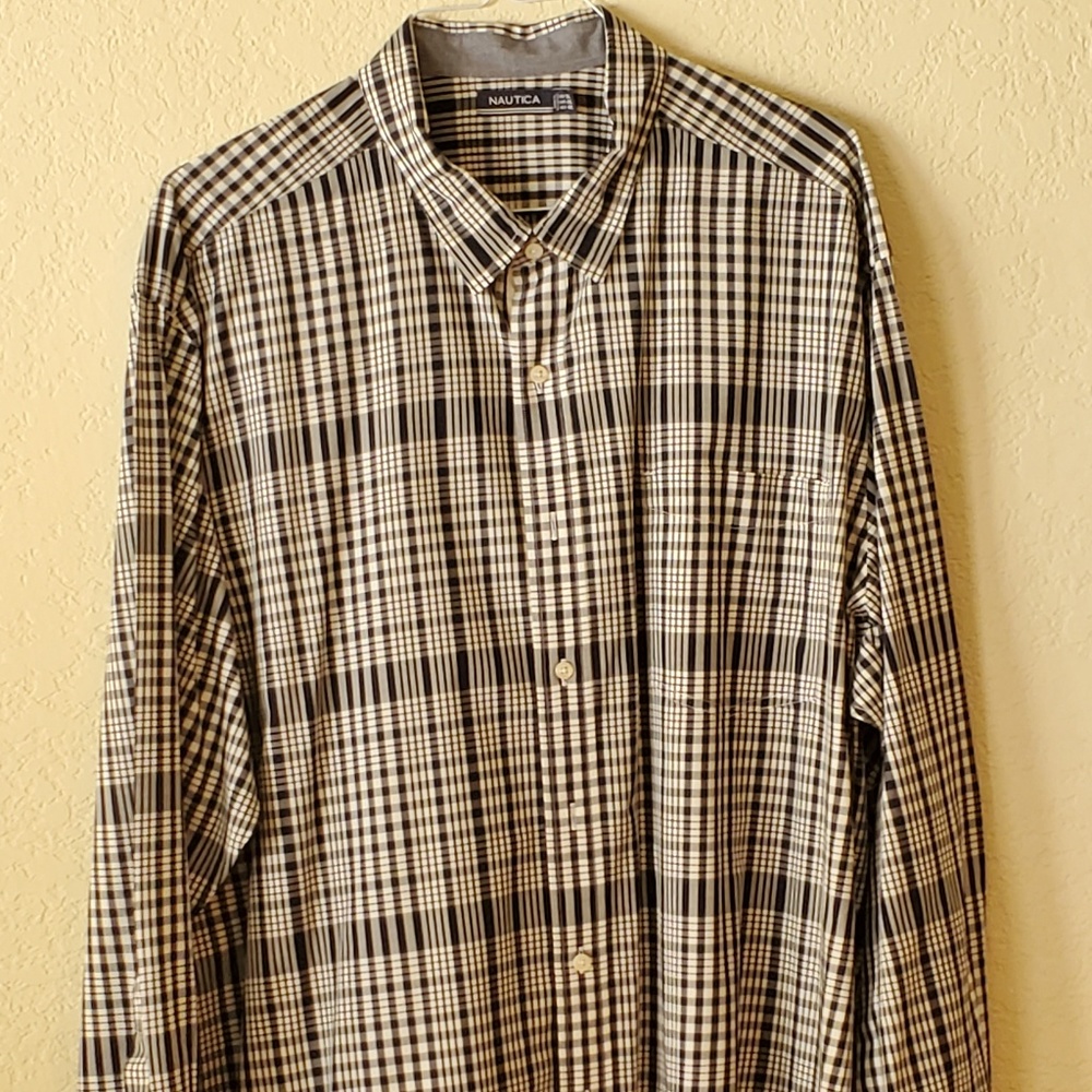 Nautica Long-sleeve Men's Dressy Casual Shirt 3XL